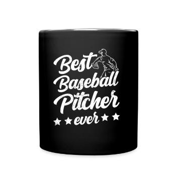 Bester Baseball Pitcher Aller Zeiten Hobby Werfer - Tasse einfarbig - Schwarz - Vorne