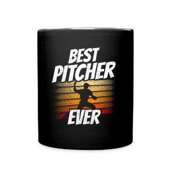 Bester Baseball Pitcher Aller Zeiten Hobby Werfer - Tasse einfarbig - Schwarz - Vorne