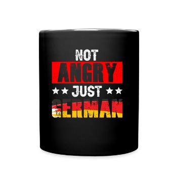 Not angry only German Germany's voice - Full Colour Mug - black - Front