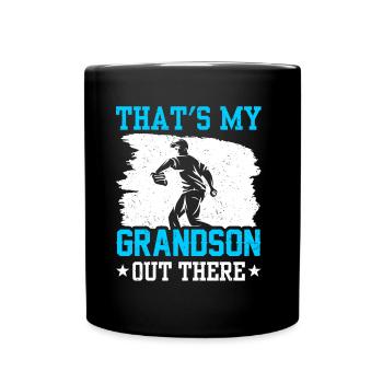 Das Ist Mein Enkel Da Draußen Beim Baseball Sport - Tasse einfarbig - Schwarz - Vorne