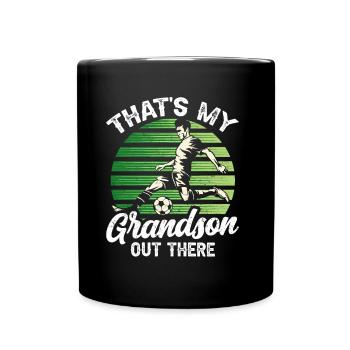 C’est mon petit-fils là-bas passe-temps sportif de football - Mug uni - noir - Devant