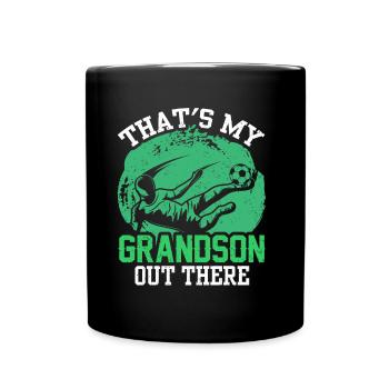 C’est mon petit-fils là-bas passe-temps sportif de football - Mug uni - noir - Devant