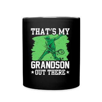 C’est mon petit-fils là-bas sport d’athlète de tennis - Mug uni - noir - Devant