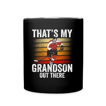 Voici mon petit-fils là-bas au passe-temps de hockey - Mug uni - noir - Devant
