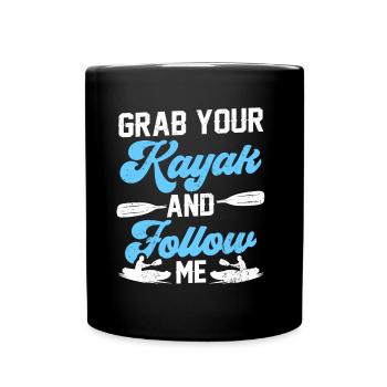 Prenez votre kayak et suivez-moi kayak kayak - Mug uni - noir - Devant