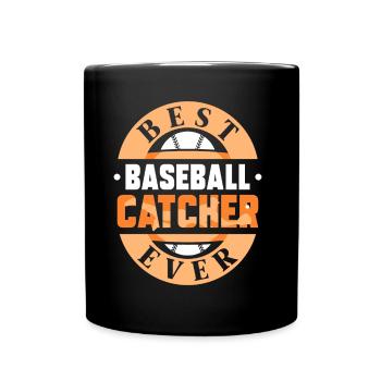 Bester Baseball Fänger Aller Zeiten Catcher Hobby - Tasse einfarbig - Schwarz - Vorne