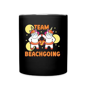 Team Beachgoing Beach Beach Holiday Beachgoers - Full Colour Mug - black - Front