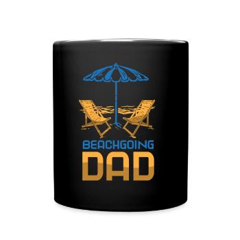 Beach visit Father Beach Beach beach holiday beach - Full Colour Mug - black - Front