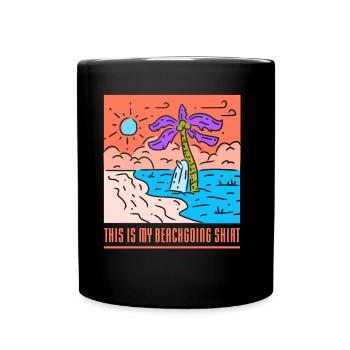 Ceci est ma chemise de plage plage vacances plage - Mug uni - noir - Devant