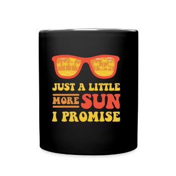 Juste un peu plus de plage promise au soleil - Mug uni - noir - Devant