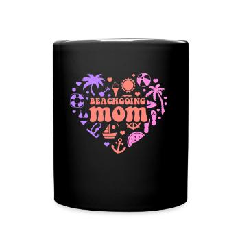 Beach visit Mother Beach Beach holiday Beach - Full Colour Mug - black - Front