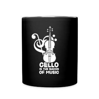 The cello is the bacon of music Cello's cellist - Full Colour Mug - black - Front