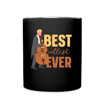 Best cellist of all time Cello cello musician - Full Colour Mug - black - Front