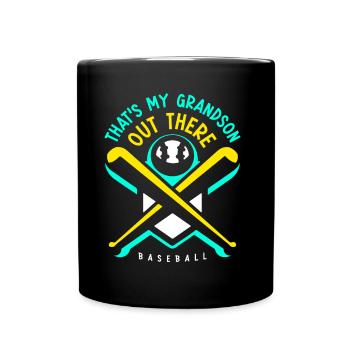 Das Ist Mein Enkel Da Draußen Beim Baseball Sport - Tasse einfarbig - Schwarz - Vorne