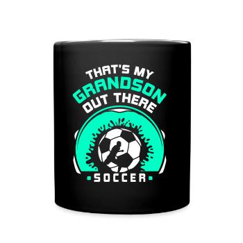 C’est mon petit-fils là-bas passe-temps sportif de football - Mug uni - noir - Devant