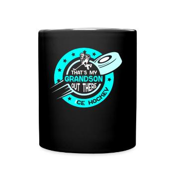 Voici mon petit-fils là-bas au passe-temps de hockey - Mug uni - noir - Devant
