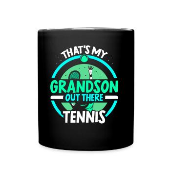 C’est mon petit-fils là-bas sport d’athlète de tennis - Mug uni - noir - Devant