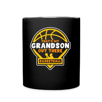 This is my grandson out there playing basketball - Full Colour Mug - black - Front