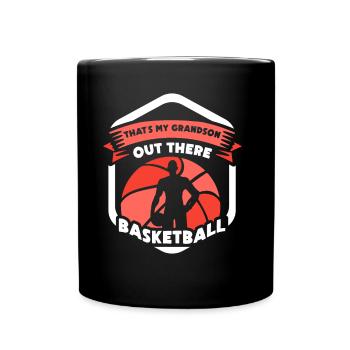 This is my grandson out there playing basketball - Full Colour Mug - black - Front