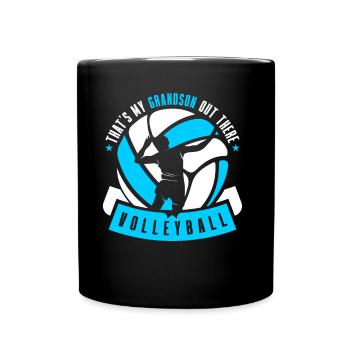 This is my grandson out there playing volleyball - Full Colour Mug - black - Front
