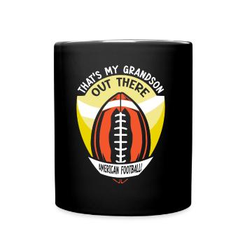 C’est mon petit-fils là-bas football américain - Mug uni - noir - Devant