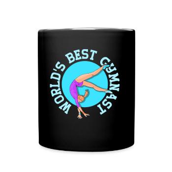 Der Beste Turner Der Welt Gymnast Gymnastik - Tasse einfarbig - Schwarz - Vorne