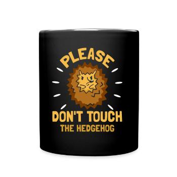 S’il vous plaît ne touchez pas le hérisson mignon animal de compagnie - Mug uni - noir - Devant