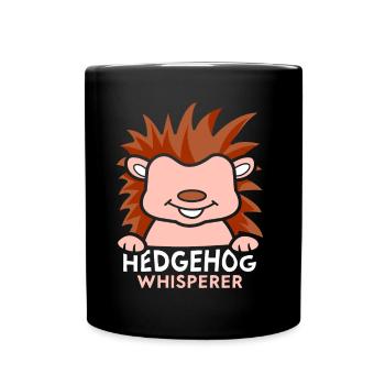 Hérisson Whisperer Dictons Mignon Pet - Mug uni - noir - Devant