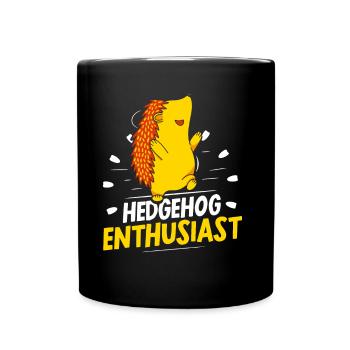 Hérisson Enthousiaste Mignons Animaux de compagnie Dictons - Mug uni - noir - Devant