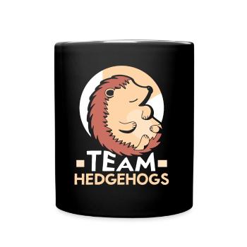 Team Hedgehog Cute Pet Sayings - Full Colour Mug - black - Front