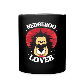 Hérisson Les amoureux disent Mignon animal de compagnie - Mug uni - noir - Devant