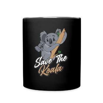 Save The Koala Animal Koala Bear Koalas Sweet - Full Colour Mug - black - Front