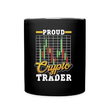 Stolzer Krypto Trader Traden Crypto Trading - Tasse einfarbig - Schwarz - Vorne