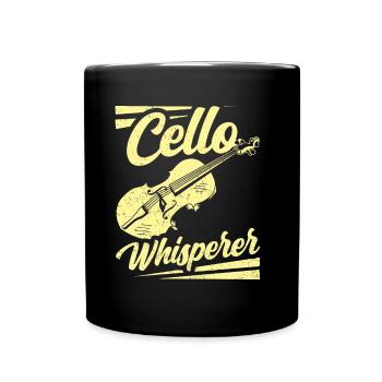 Cello Flüsterer Musiker Cellist Cellos - Tasse einfarbig - Schwarz - Vorne