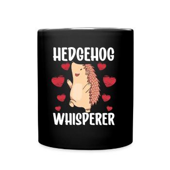 Hérisson Whisperer Pet Dictons Doux - Mug uni - noir - Devant