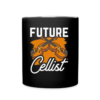 Future cellist cello musician cello cello - Full Colour Mug - black - Front
