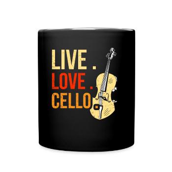 Life Dear Cello Musicien Violoncelliste Violoncelles - Mug uni - noir - Devant