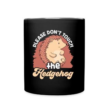 S’il vous plaît ne touchez pas le hérisson Pet mignon - Mug uni - noir - Devant