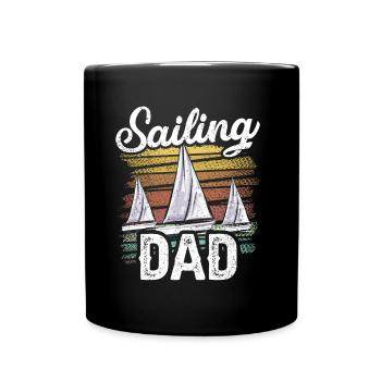 Père voilier Capitaine Voilier Marins - Mug uni - noir - Devant