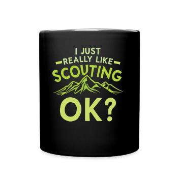 I like scouting just very much scout clan - Full Colour Mug - black - Front