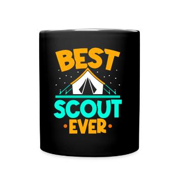 Bester Pfadfinder Überhaupt Sippe Zeltlager - Tasse einfarbig - Schwarz - Vorne