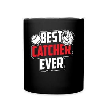 Bester Fänger Aller Zeiten Hobby Catcher Baseball - Tasse einfarbig - Schwarz - Vorne