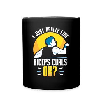 J’aime vraiment les muscles des biceps - Mug uni - noir - Devant