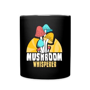 Mushroom Whisperer Mushroom Whisperer Mushroom Picker Mushrooms - Full Colour Mug - black - Front