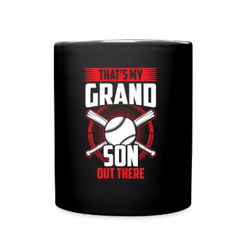 Das Ist Mein Enkel Da Draußen Beim Baseball Sport - Tasse einfarbig - Schwarz - Vorne