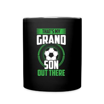 Das Ist Mein Enkel Da Draußen Fußball Hobby Sport - Tasse einfarbig - Schwarz - Vorne