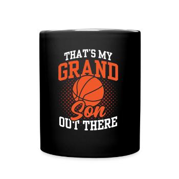 This is my grandson out there playing basketball - Full Colour Mug - black - Front