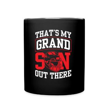 C’est mon petit-fils là-bas football américain - Mug uni - noir - Devant