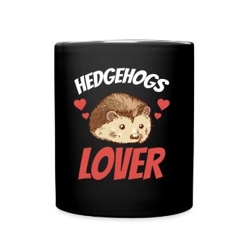 Hedgehog lover Cute Pet Sayings - Full Colour Mug - black - Front