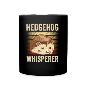 Hérisson Whisperer Mignon Pet Dictons - Mug uni - noir - Devant